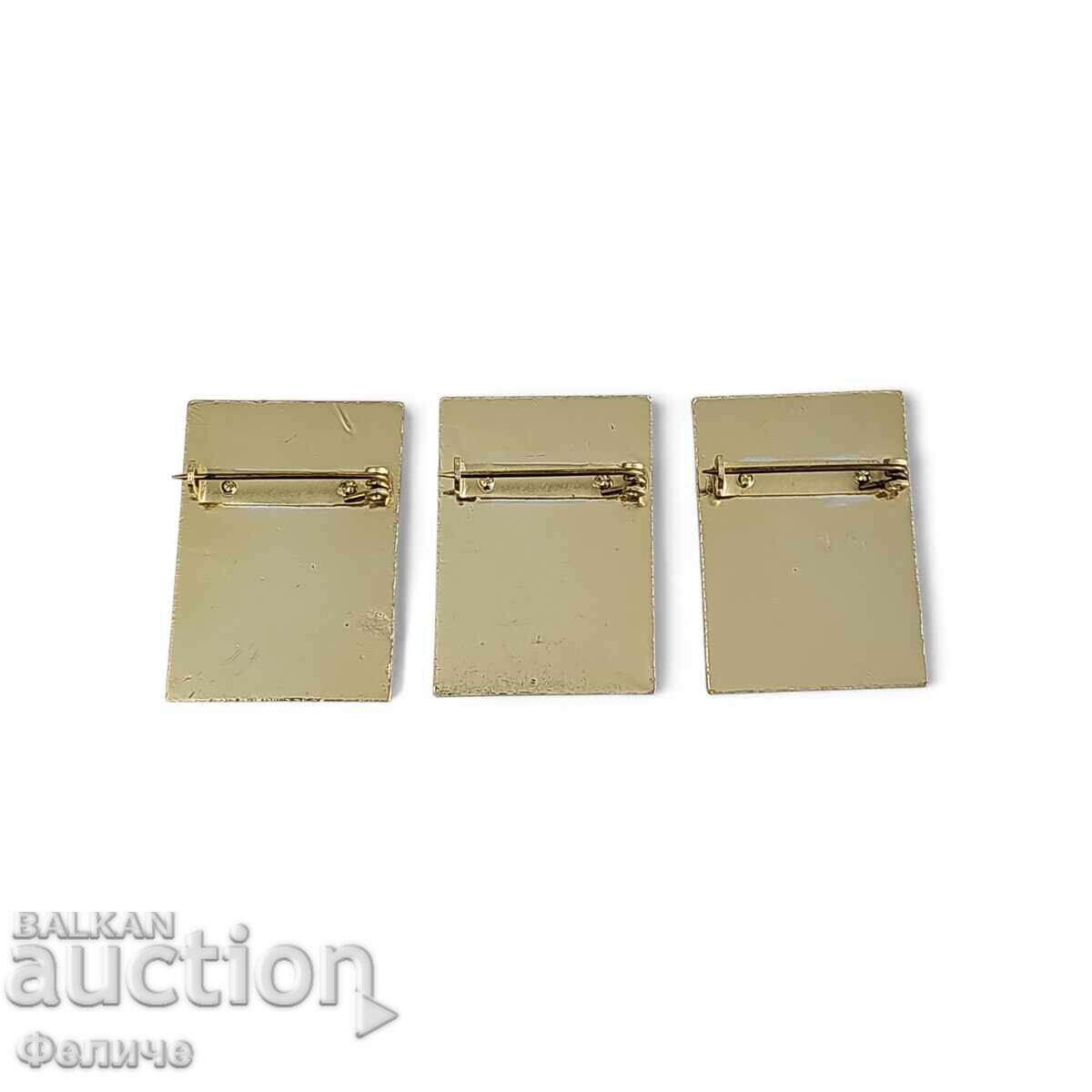 Δημοπρασία Lot ot 3 br. bŭlgarski sots znachki, znatsi - BOK MOSKVA 1980