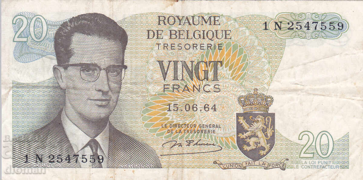 dioman - BELGIA - 20 FRANCI - 1964