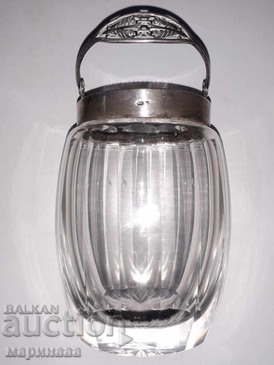 VECHE FRAPIERĂ. CRISTAL, ARGINT 800