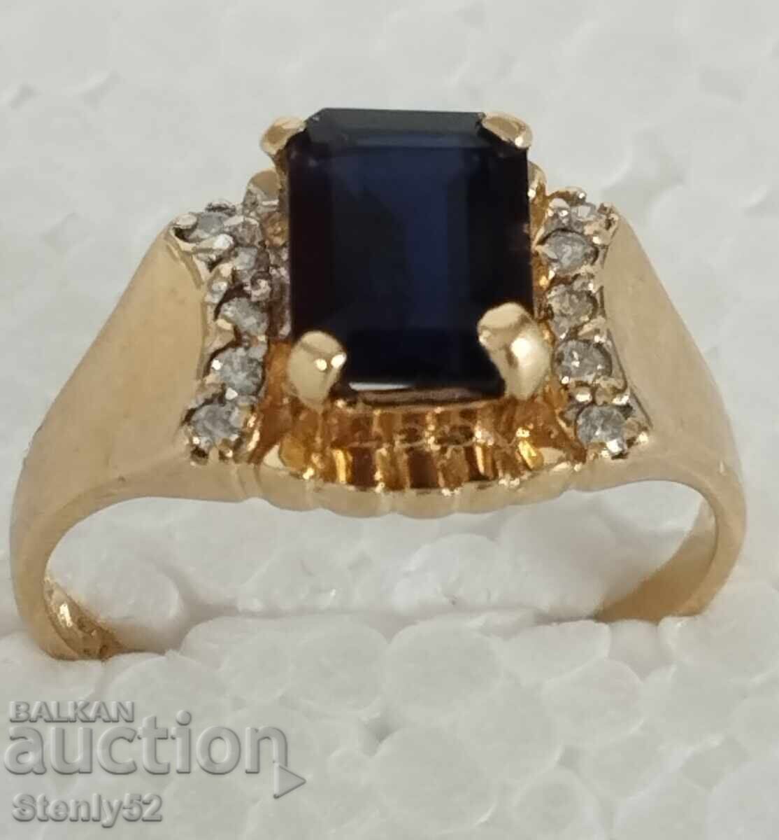 Inel de aur damă 14k 3.16 gr. cu piatră safir