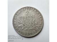 2 francs 1902, France silver