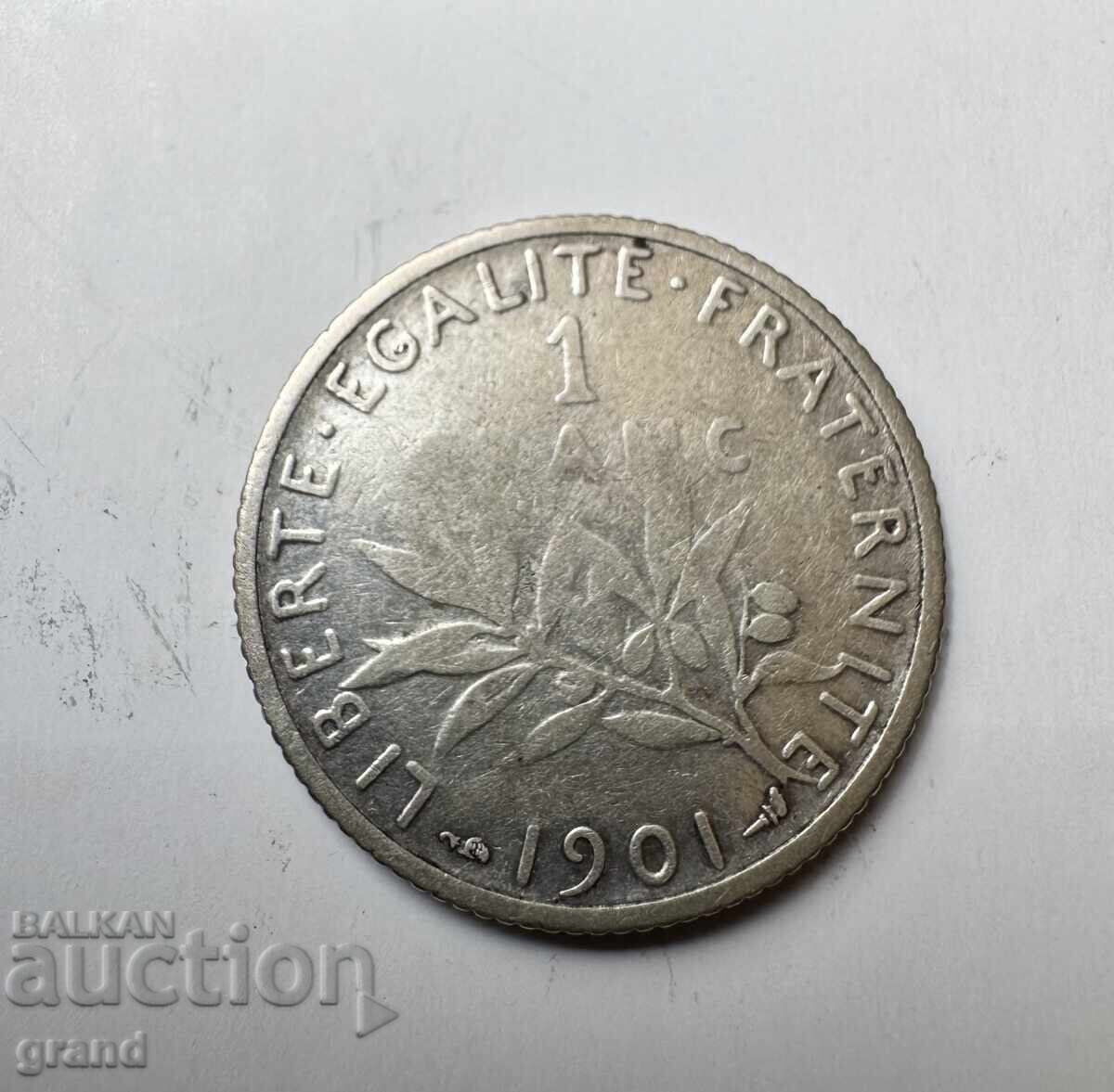 1 φράγκο 1901, Γαλλία ασήμι
