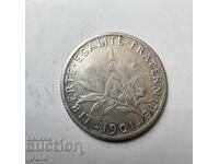 1 φράγκο 1901, Γαλλία ασήμι