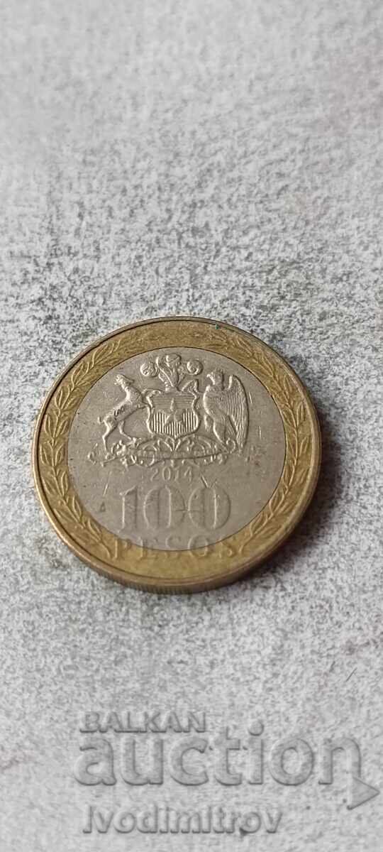 Chile 100 pesos 2014 Chile 100 pesos 2014