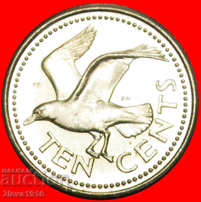 Ⰺ GREAT BRITAIN (1973-2023):BARBADOS★10 CENTS 1996 DISCOVERY