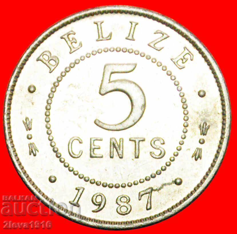 MAREA BRITANIE (1976-2022): BELIZE ★ 5 CENȚI 1987