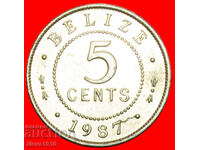 MAREA BRITANIE (1976-2022): BELIZE ★ 5 CENȚI 1987