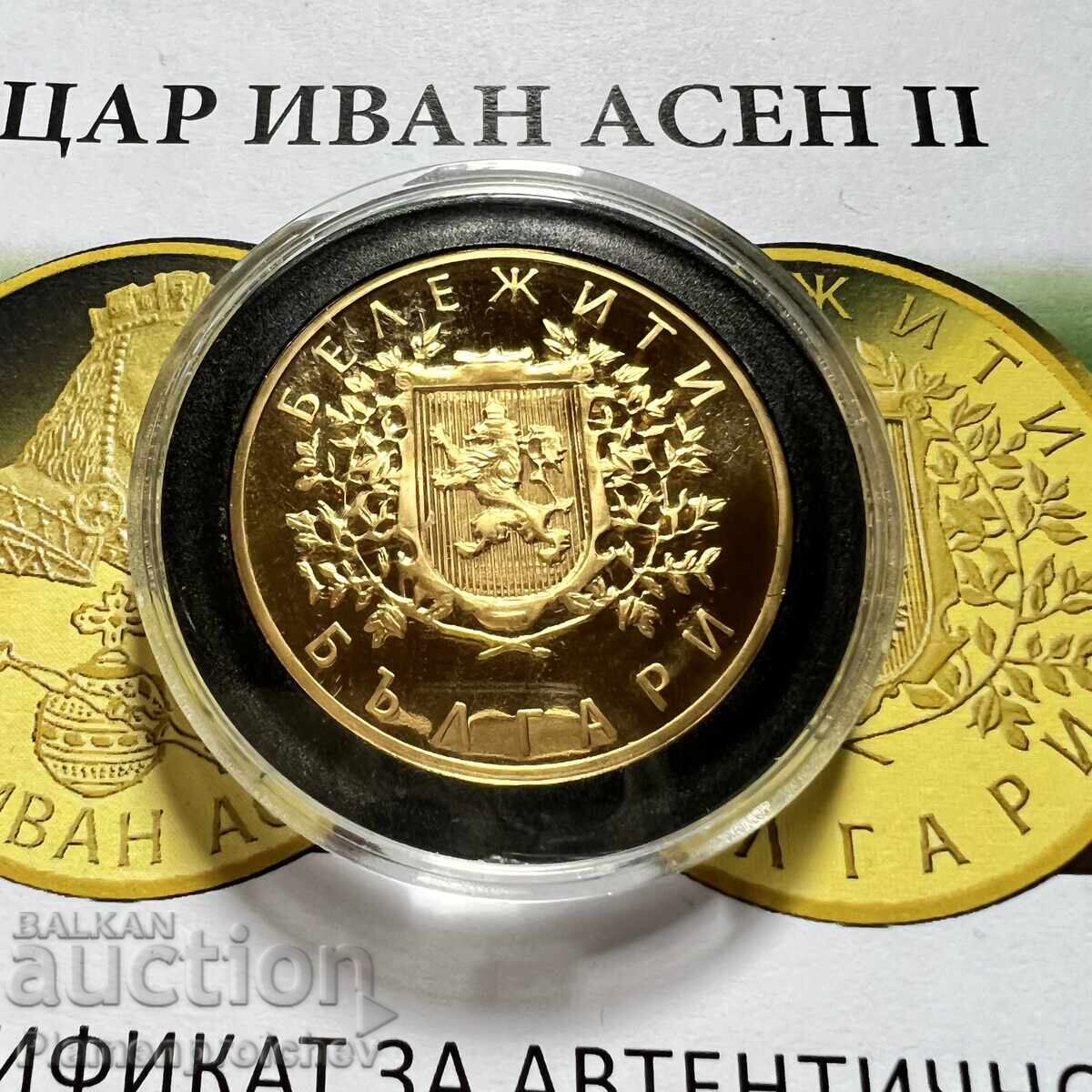 Licitație MEDALIE PLACATĂ CU AUR MONEDĂ PERSONALITĂȚI BULGARE ȚARUL IOAN ASAN II