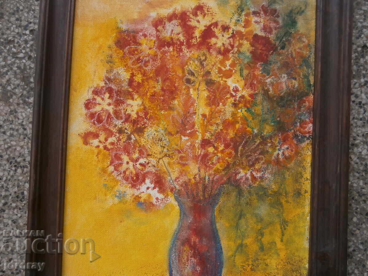 Natură statică 35x50cm. ulei pe placaj, autor bulgar cu preț € 22.00 | 43.03 BGN
