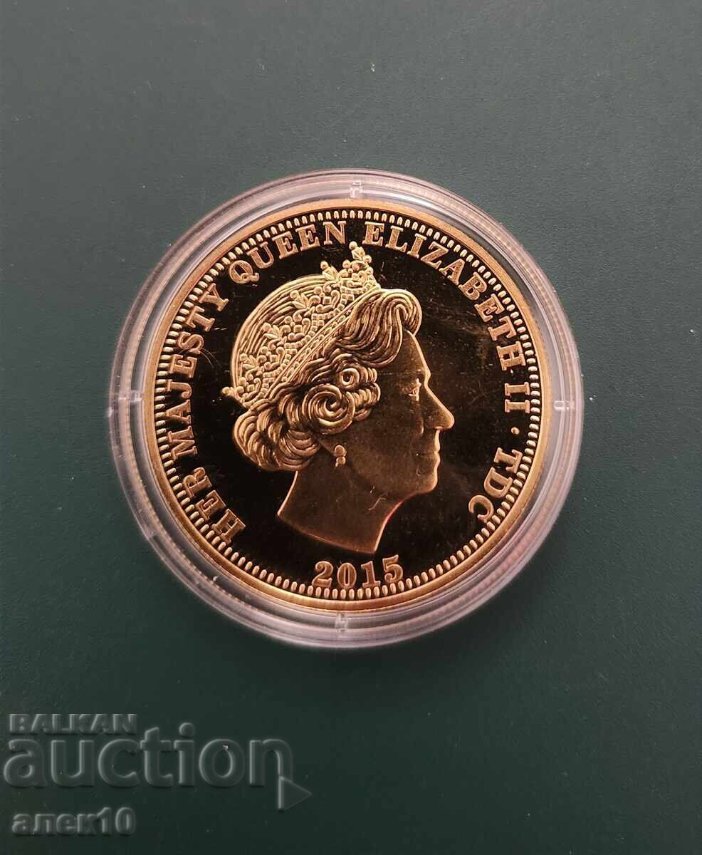 Tristan da Cunha 1 coroană 2015 cu preț € 30.00 | 58.68 BGN Tristan da Cunha 1 coroană 2015 cu preț € 30.00 | 58.68 BGN