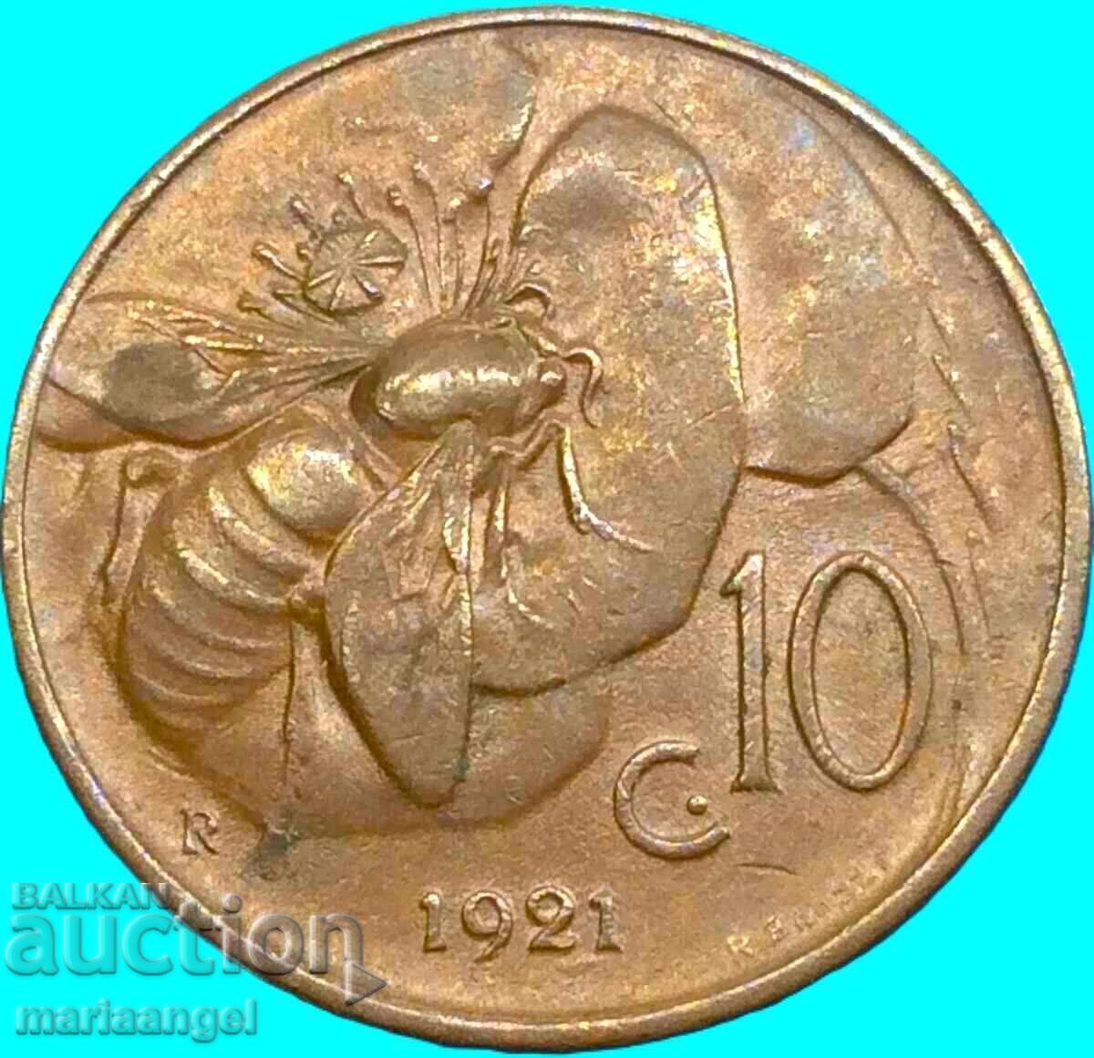 10 Centesimi 1921 Italia Victor Emmanuel - 7