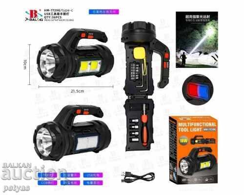 Lanternă/lumină de urgență/instrument puternic reîncărcabil