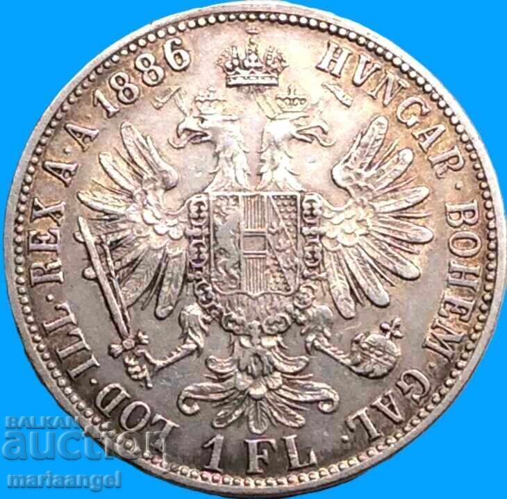 Licitație Ungaria 1 Florin 1886 Franz Joseph I Argint