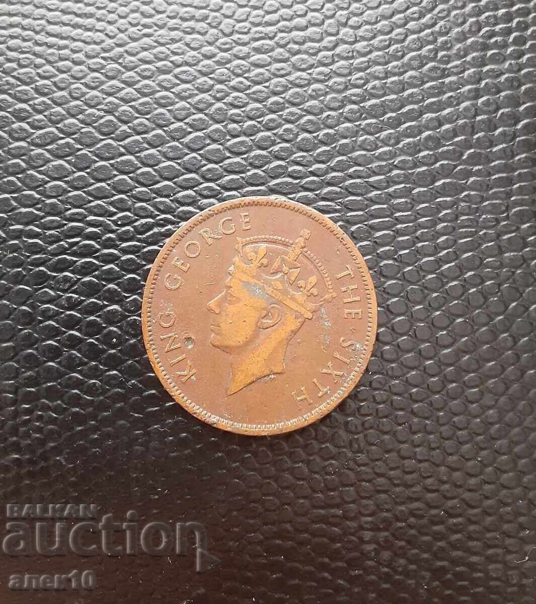 Br. Honduras 1 cent 1949 L with price € 1.20 | 2.35 BGN