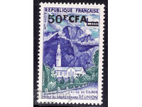 Franța/Reunion-1960-Supratipar "CFA" pe marcă franceză Biserică, MNH