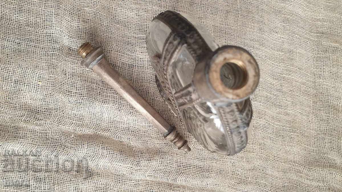 Sticluță de sticlă cu montură metalică pentru parfumuri și esențe - 5