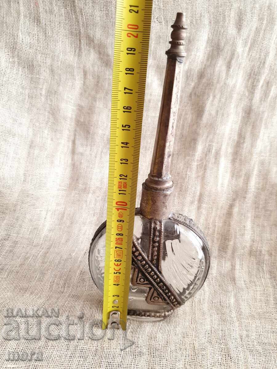 Sticluță de sticlă cu montură metalică pentru parfumuri și esențe - 6