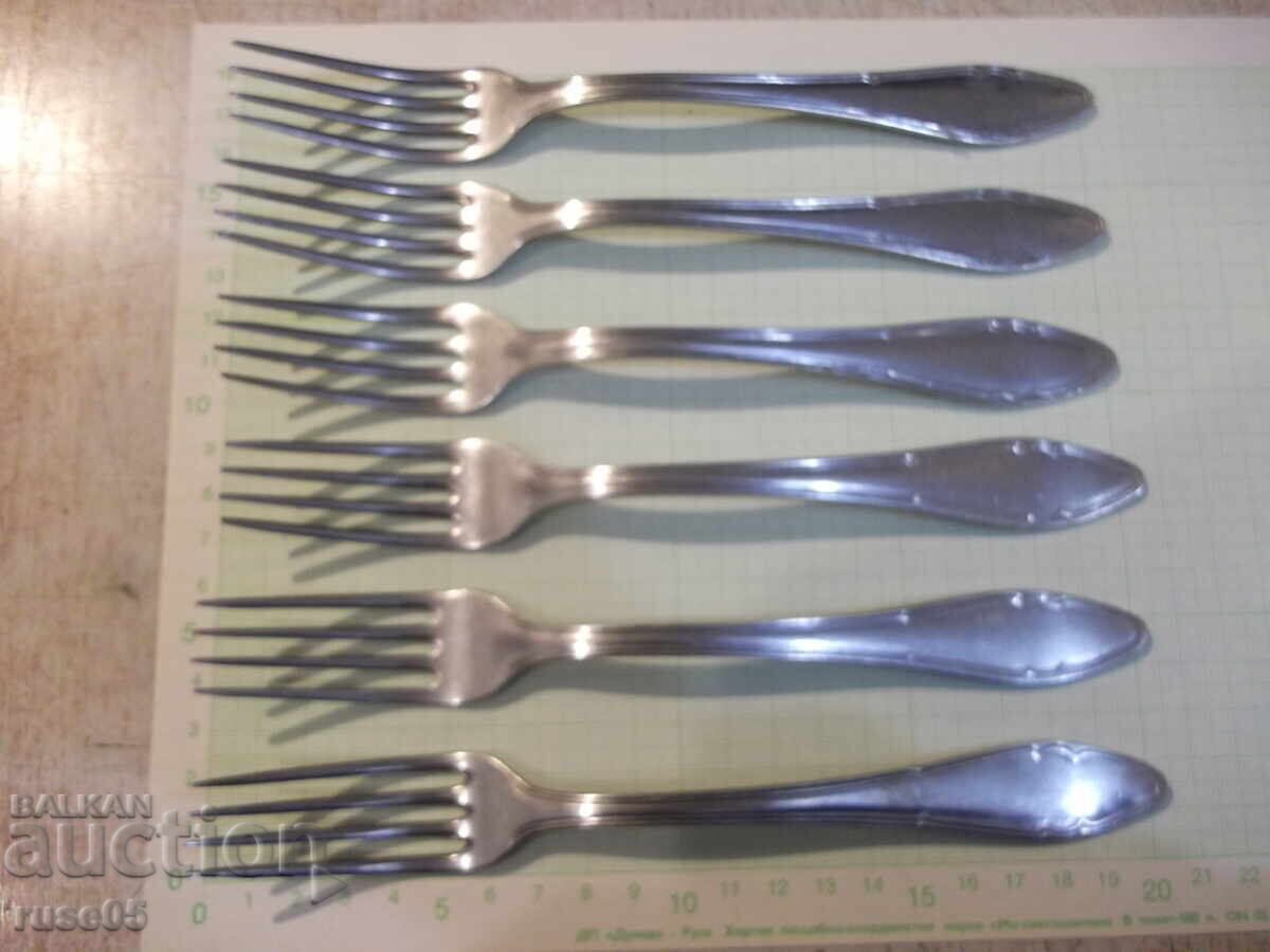 Lot de 6 furculițe de la fabrica „P. Denev”