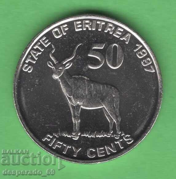 (¯`'•.¸ 50 cenți 1997 ERITREEA ¸.•'´¯)