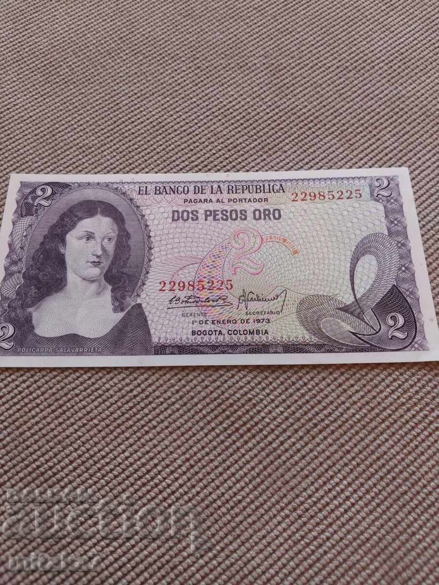 2 pesos 1973, Columbia