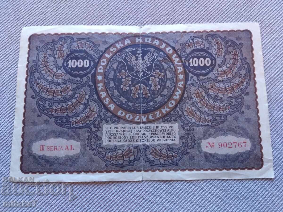 1000 mărci 1919, Polonia cu preț € 6.00 | 11.74 BGN