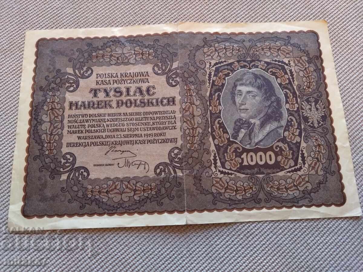 1000 mărci 1919, Polonia