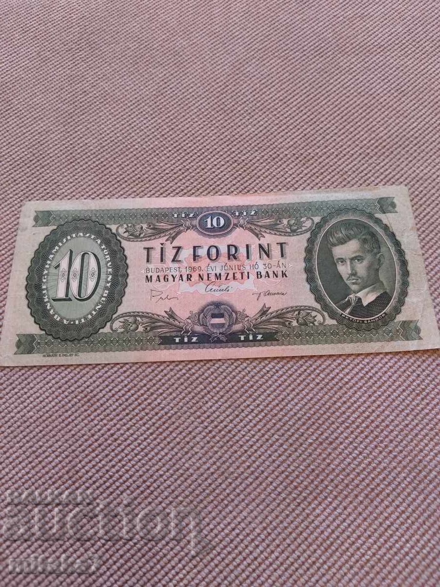10 forinți 1969, Ungaria