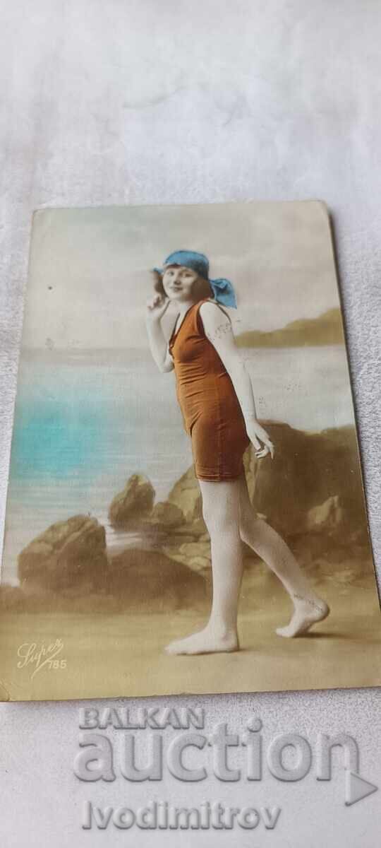 Carte poștală Young Girl 1928