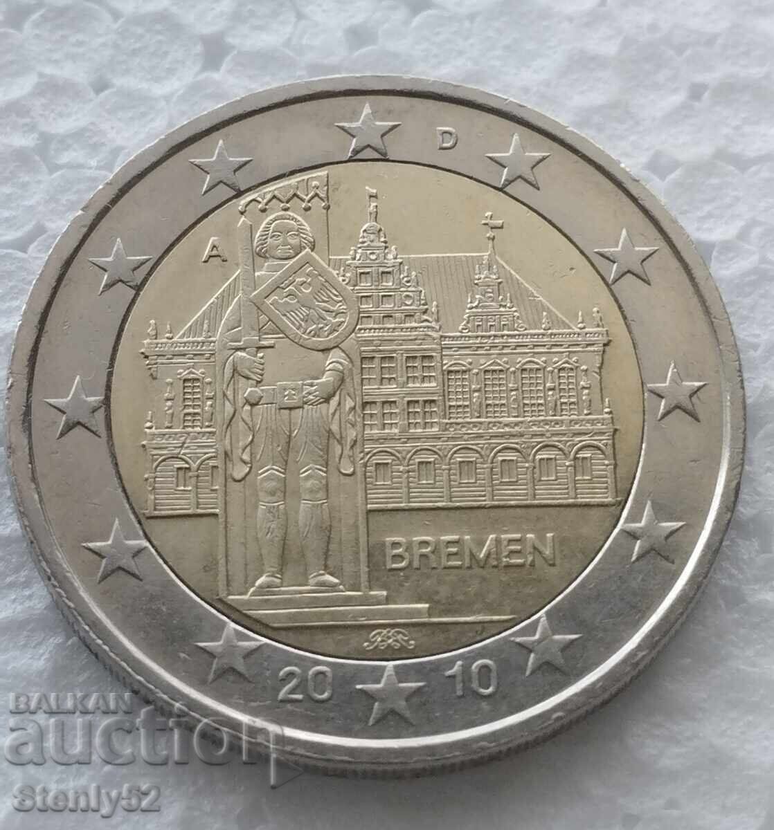 2 euro Germania Bremen anul 2010