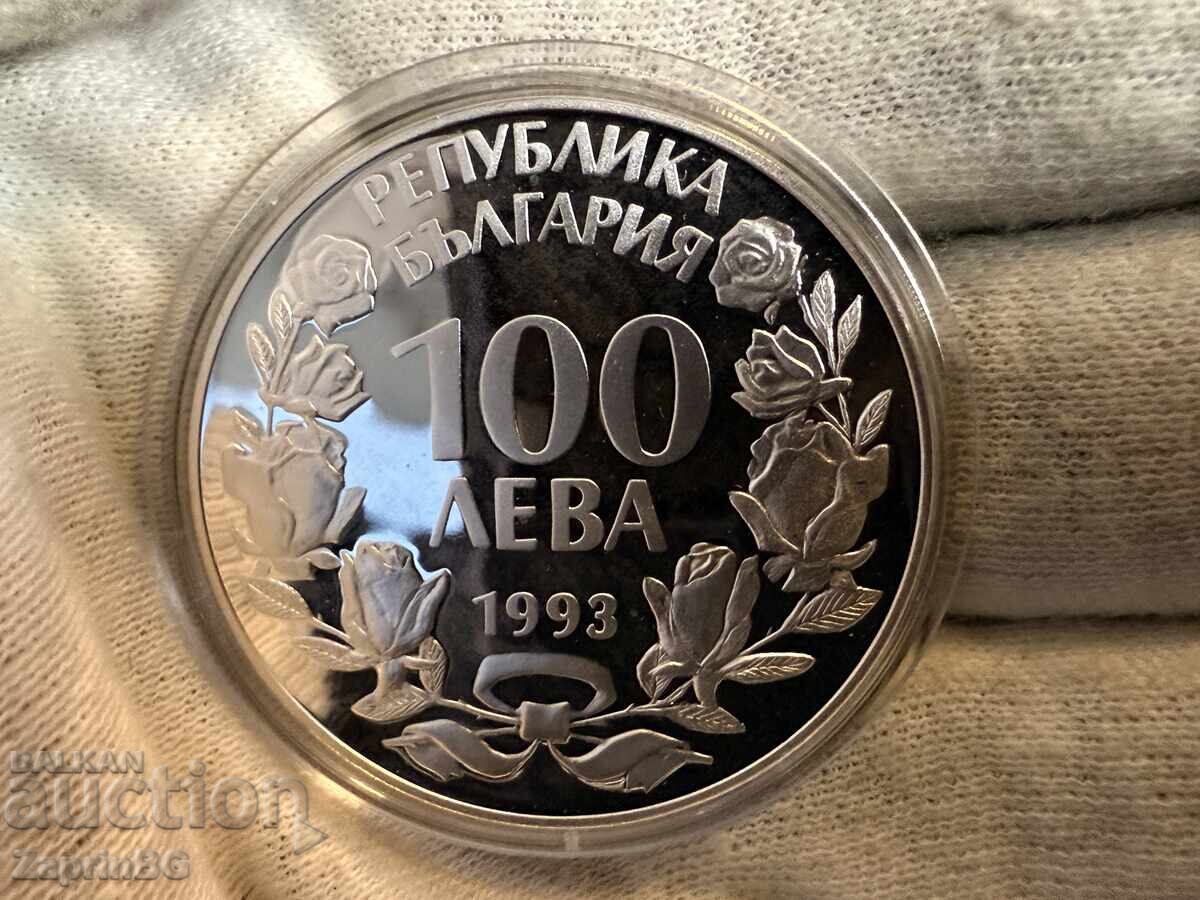 Bulgaria 100 leva 1993 Campionatul Mondial de Fotbal cu preț € 56.00 | 109.53 BGN