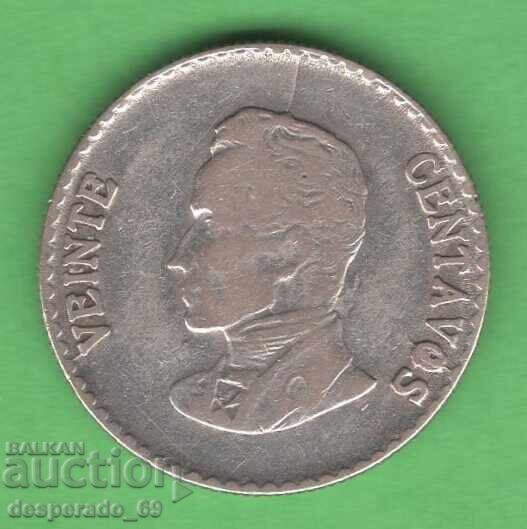 (¯`'•.¸   20 центаво 1953  КОЛУМБИЯ   ¸.•'´¯) с цена € 8.00 | 15.65 лв.