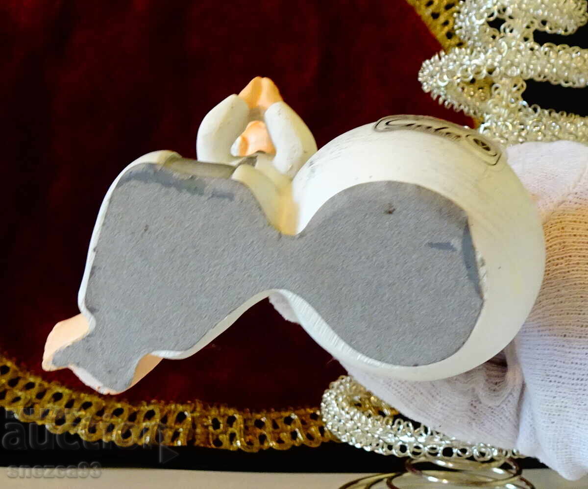 Sfeșnic, figurină Înger Valentino, etichetă, ștampilă - 5