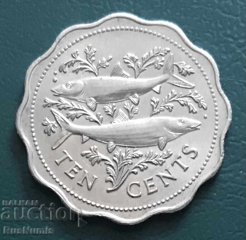 Bahamas. 10 cents 1975 with price € 3.00 | 5.87 BGN