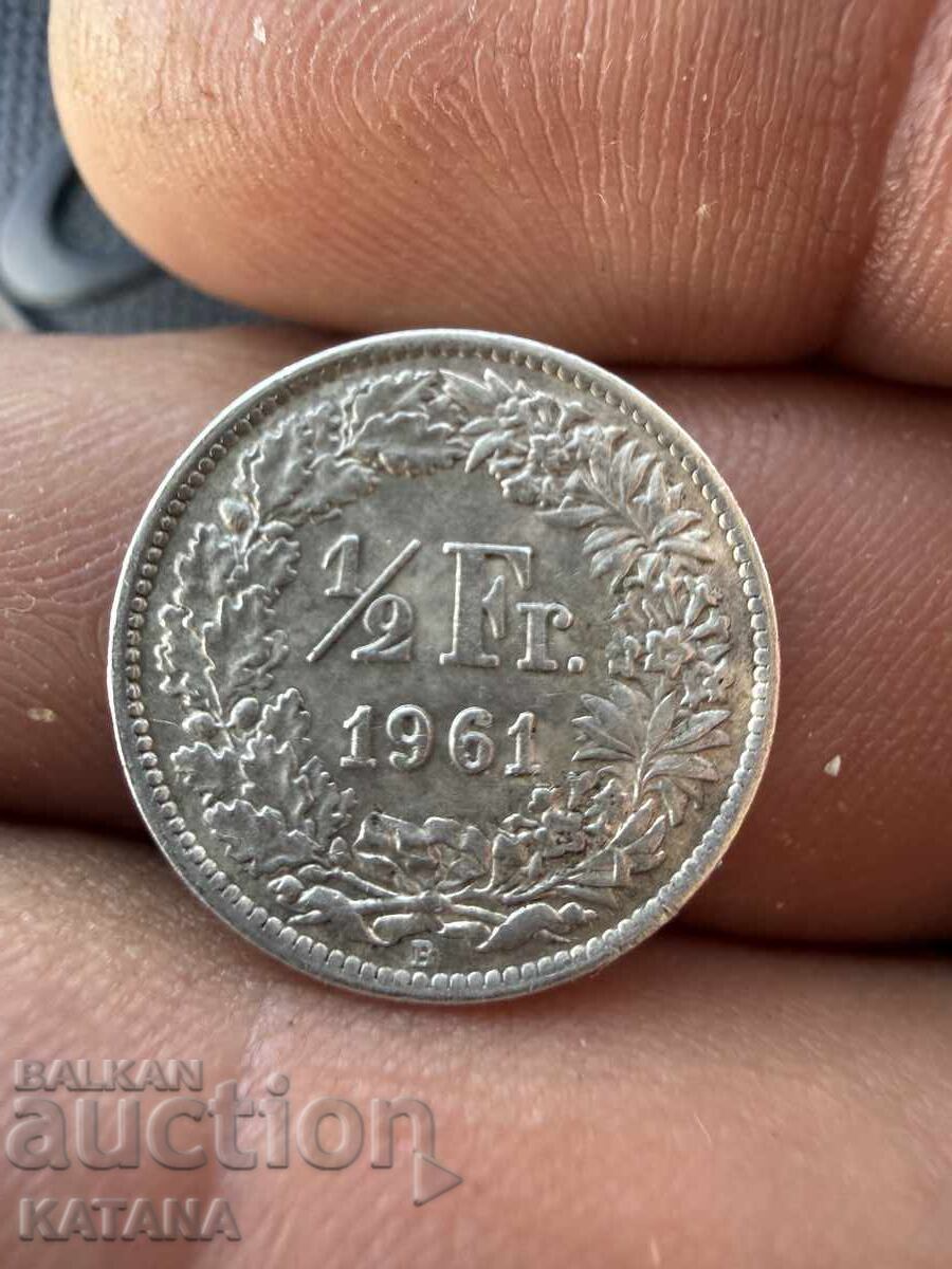 1/2 franc 1961 Elveția 1/2 franc 1961 Elveția