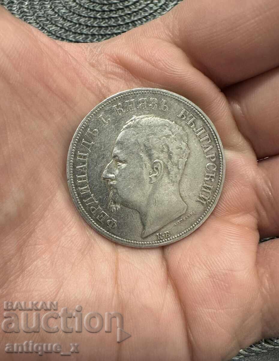 5 BGN 1892 - Ferdinand I - argint cu preț € 99.00 | 193.63 BGN 5 BGN 1892 - Ferdinand I - argint cu preț € 99.00 | 193.63 BGN
