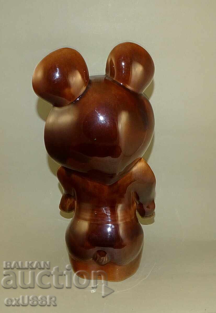 Ursuleț mare din porțelan ceramic Mișa URSS, 28 cm - 5 Ursuleț mare din porțelan ceramic Mișa URSS, 28 cm - 5