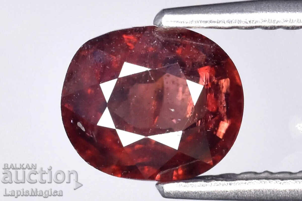 Zircon roz natural 1.75ct 7.2x6mm netratat tăietură ovală