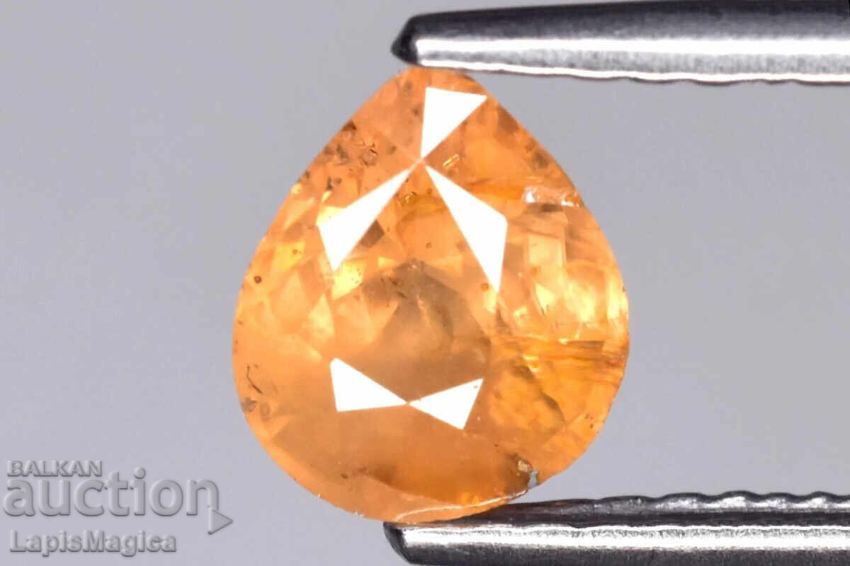 Zircon portocaliu natural 1.83ct 7x5.7mm netratat tăietură pară Zircon portocaliu natural 1.83ct 7x5.7mm netratat tăietură pară