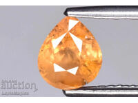 Natural orange zircon 1.83ct 7x5.7mm untreated pear cut