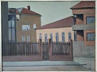 Painting "Landscape from Ruse", 1975, artist P. Petkov (1924-1976)