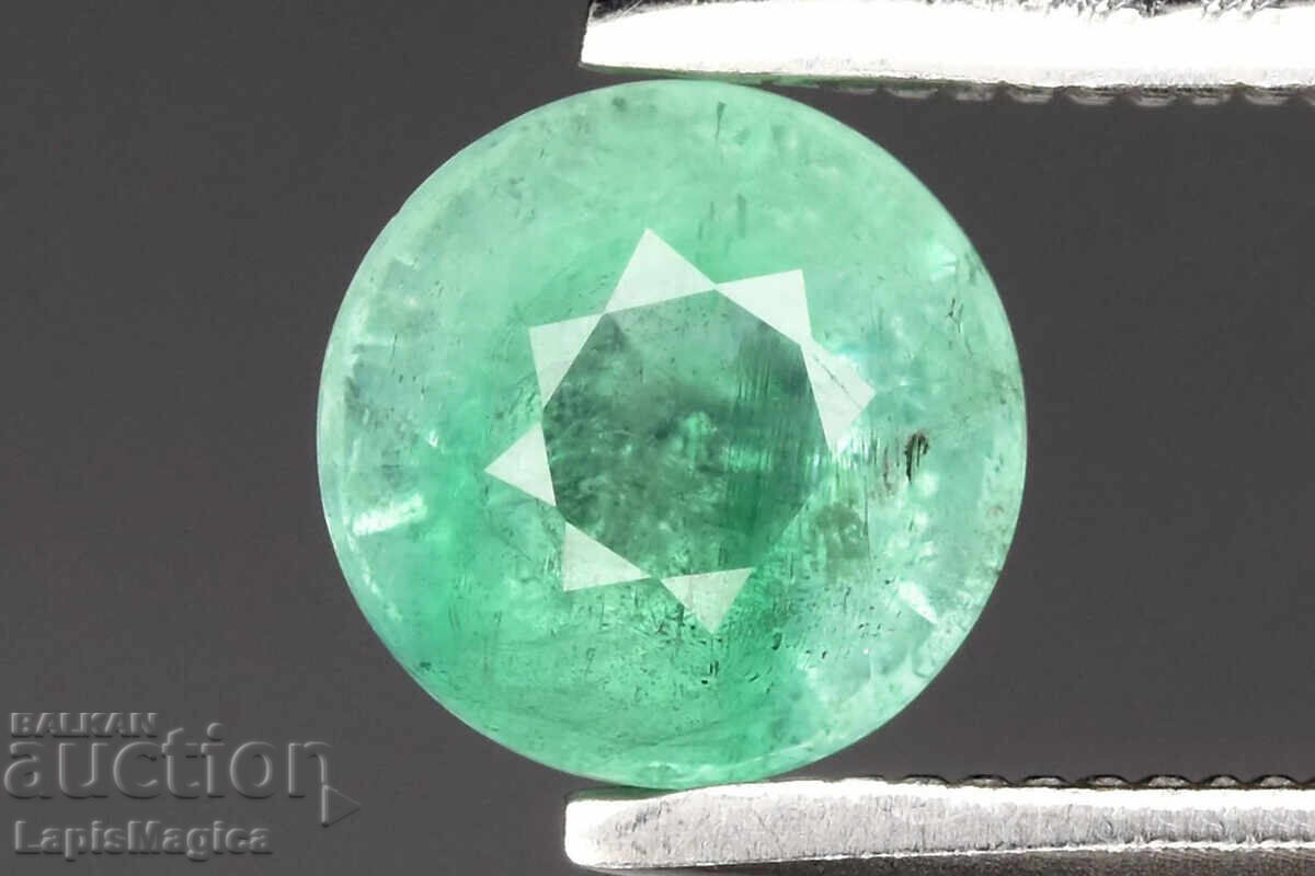 Smarald natural din Nigeria 0.91ct 5.8mm tăietură rotundă