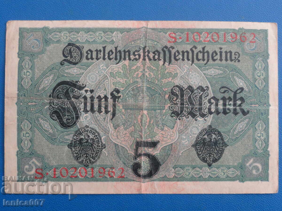 Germania 1917 - 5 mărci cu preț € 3.60 | 7.04 BGN