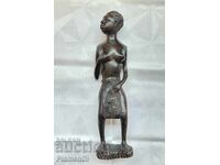 Figurină africană lucrată manual din abanos, 26 cm