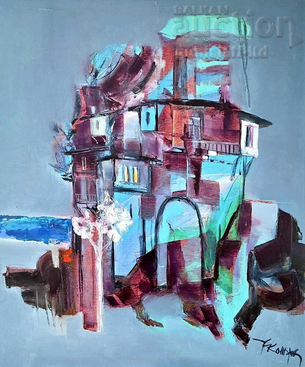 Картина "Рибарско селище", худ. Ж. Кожухаров, 2020 г. с цена € 460.00 | 899.69 лв. Картина "Рибарско селище", худ. Ж. Кожухаров, 2020 г. с цена € 460.00 | 899.69 лв.
