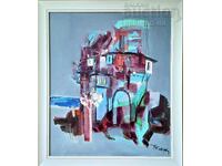 Painting "Fishing Village", artist Zh. Kozhuharov, 2020