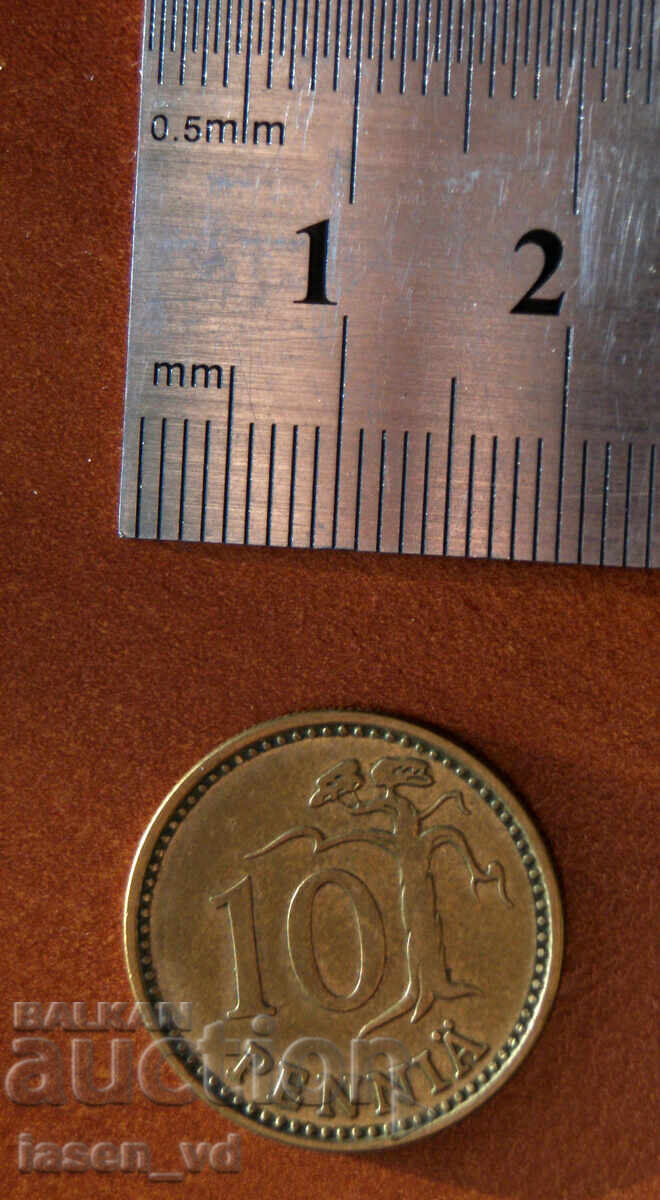 10 penniä, Finlanda, 1973 cu preț € 0.06 | 0.12 BGN