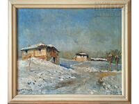 Tablou "Iarnă", pictor Kostadin Stanoev (Kosta), 1995