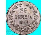 Ρωσία για τη Φινλανδία 25 πένια 1917