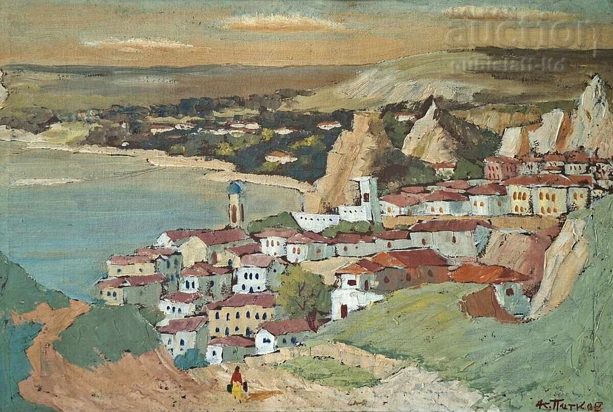 Tablou "Peisaj din Balcic", pictor A. Petkov (1922-1976) cu preț € 2100.00 | 4107.26 BGN