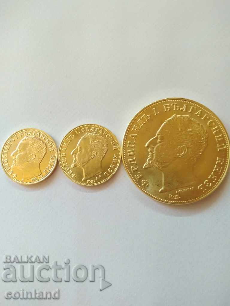 LOT 10 BGN, 20 BGN ȘI 100 BGN 1894 replică PRINȚUL FERDINAND cu preț € 11.00 | 21.51 BGN